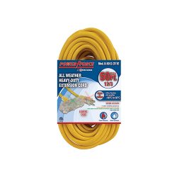 All Weather Heavy-Duty Ultra-Flexible Extension Cord (K-5012-3T-YE)