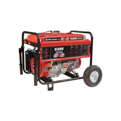 King Canada Gasoline Generator With Wheel Kit, 46/23 A, 6500 W Peak, 5500 W Running, 15 hp Recoil Start (KCG-6501G)